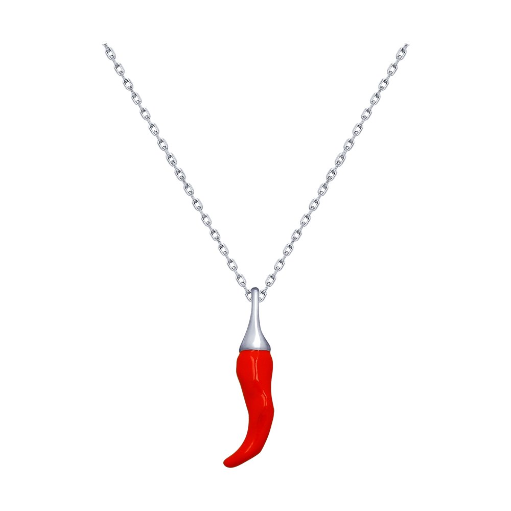

Колье из серебра 40 см SOKOLOV 94070184, эмаль, 94070184