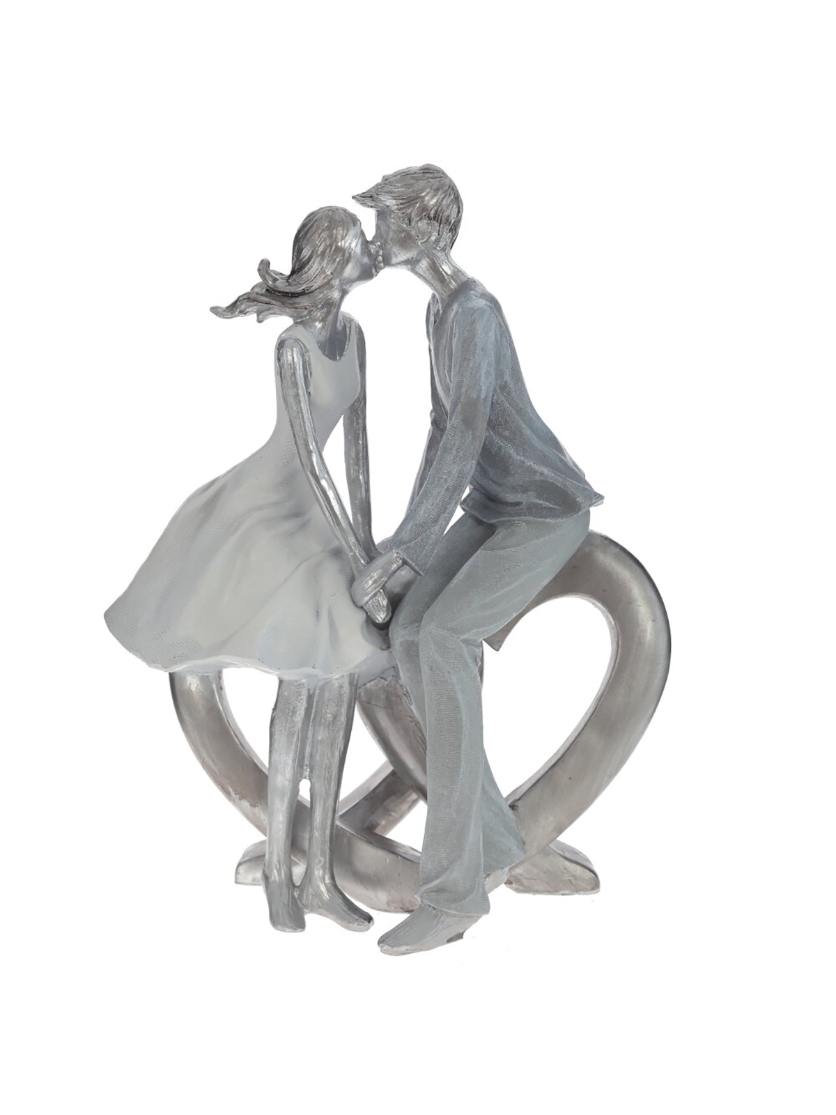 

Фигурка декоративная Remecoclub Влюбленная пара, из полимера, 22x17x9 см, Серый