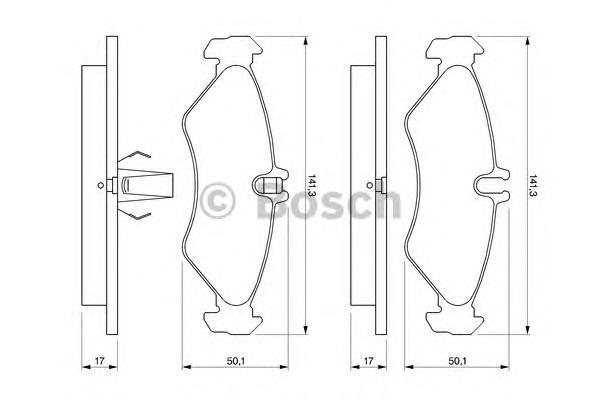 

Комплект тормозных колодок BOSCH 0986424463