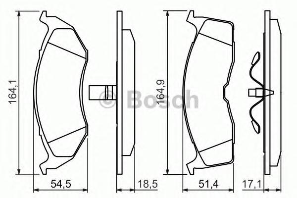 

Комплект тормозных колодок BOSCH 0986424363