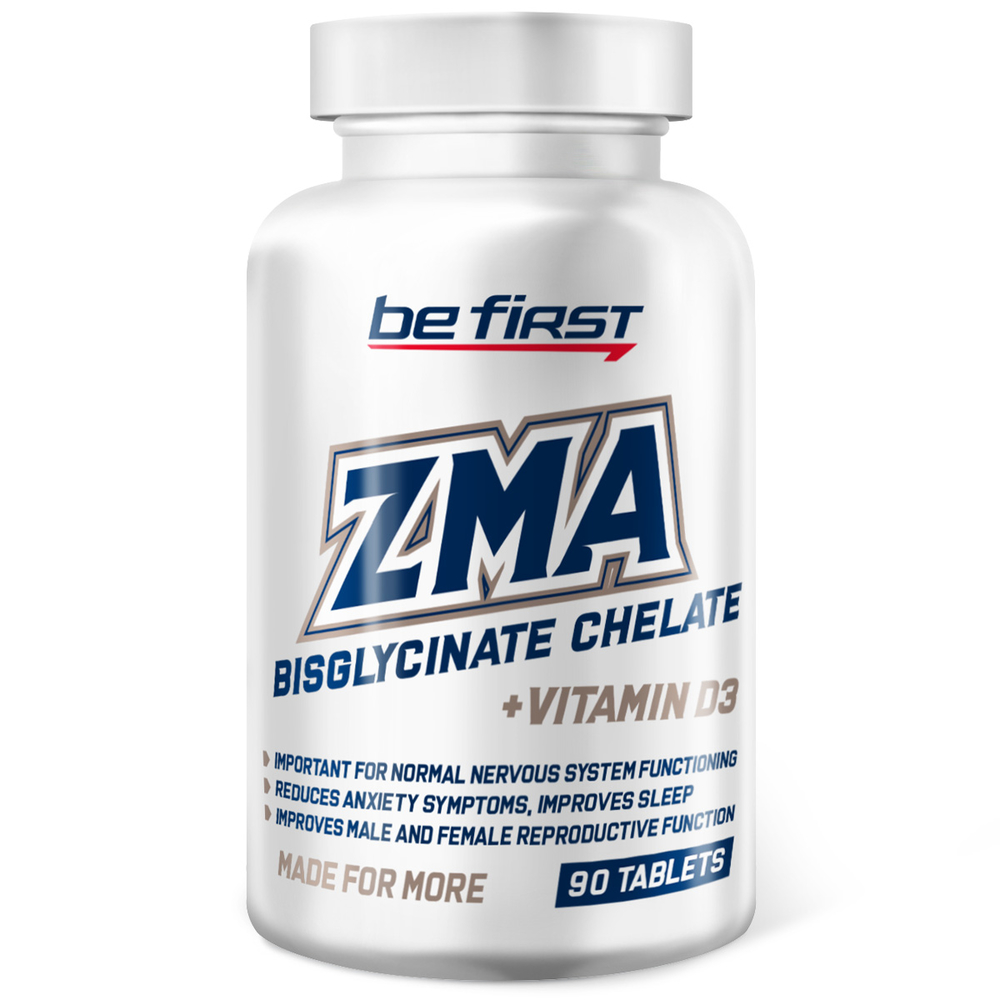 

Be First ZMA Bisglycinate Chelate + Vitamin D3 90 таблеток, Be First ZMA Bisglycinate Chelate + Vitamin D3