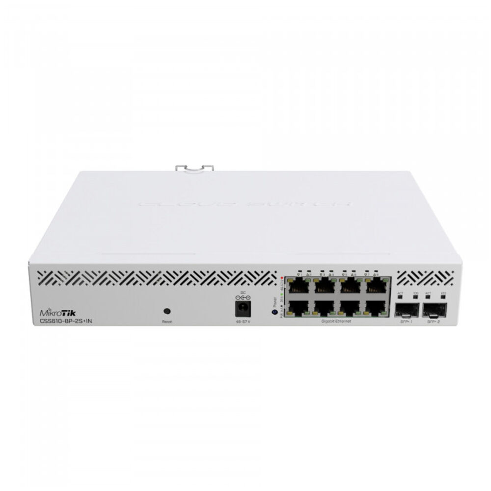 Коммутатор Mikrotik CSS610-8P-2S+IN белый 600010290648