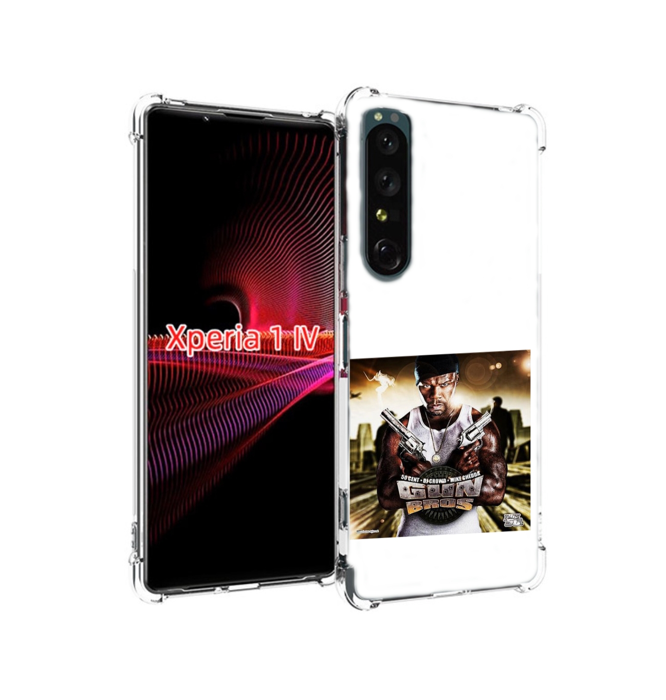 

Чехол накладка MyPads 50 Cent - Gun Bros для Sony Xperia 1 IV, Прозрачный, Tocco