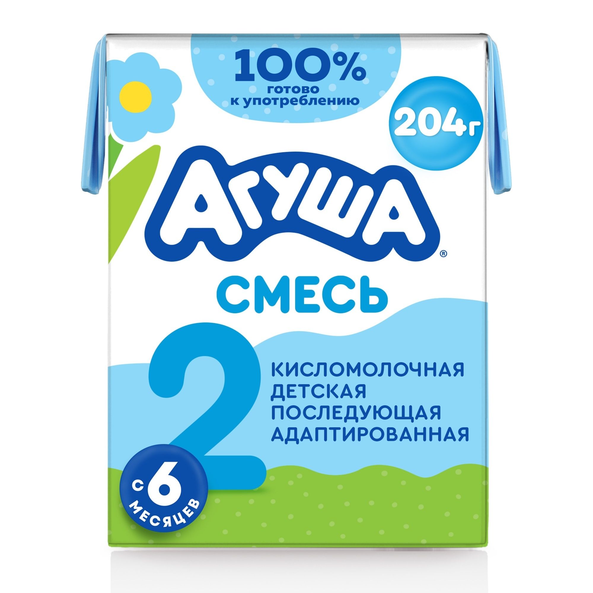 

Смесь кисломолочная Агуша-2 сбалансированная 3,4%, 0, 2 л, БЗМЖ