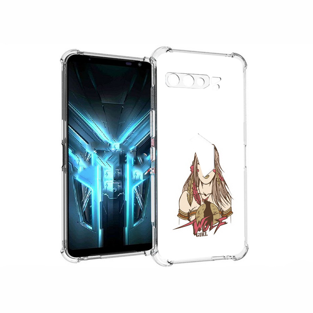 

Чехол MyPads Tocco для Asus ROG Phone 3 девушка волк, Прозрачный, Tocco