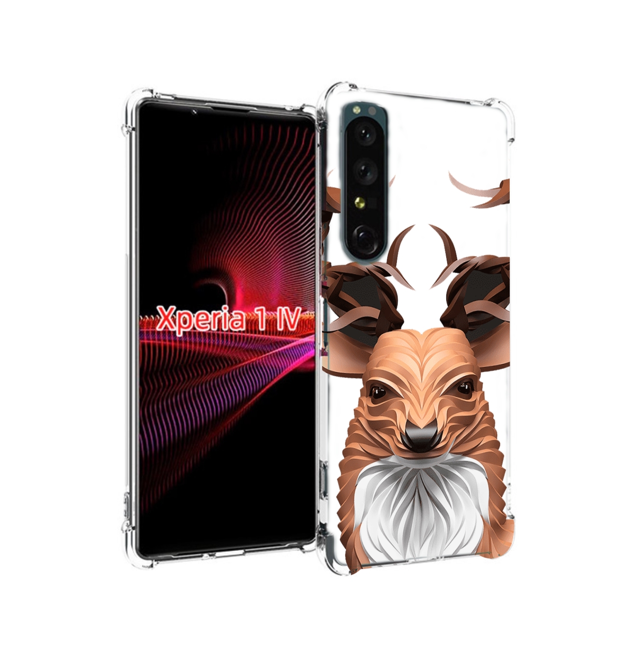 

Чехол задняя-панель-накладка-бампер MyPads 3D-олень для Sony Xperia 1 IV противоударный, Прозрачный, Tocco
