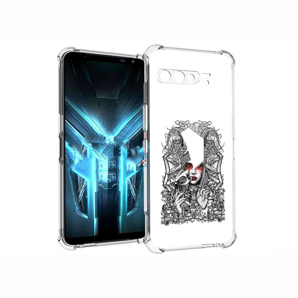 

Чехол MyPads Tocco для Asus ROG Phone 3 грусная девушка, Прозрачный, Tocco