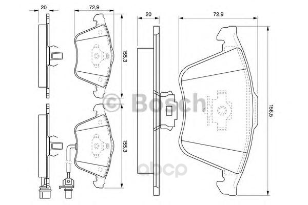 

Колодки тормозные комплект BOSCH 0986494103