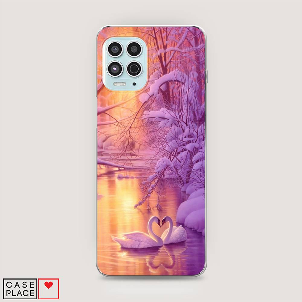

Чехол на Motorola Moto G100 "Зима 1", Фиолетовый;желтый, 241650-2