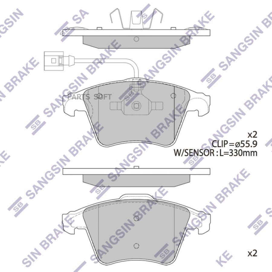 

Тормозные колодки Sangsin brake sp1977