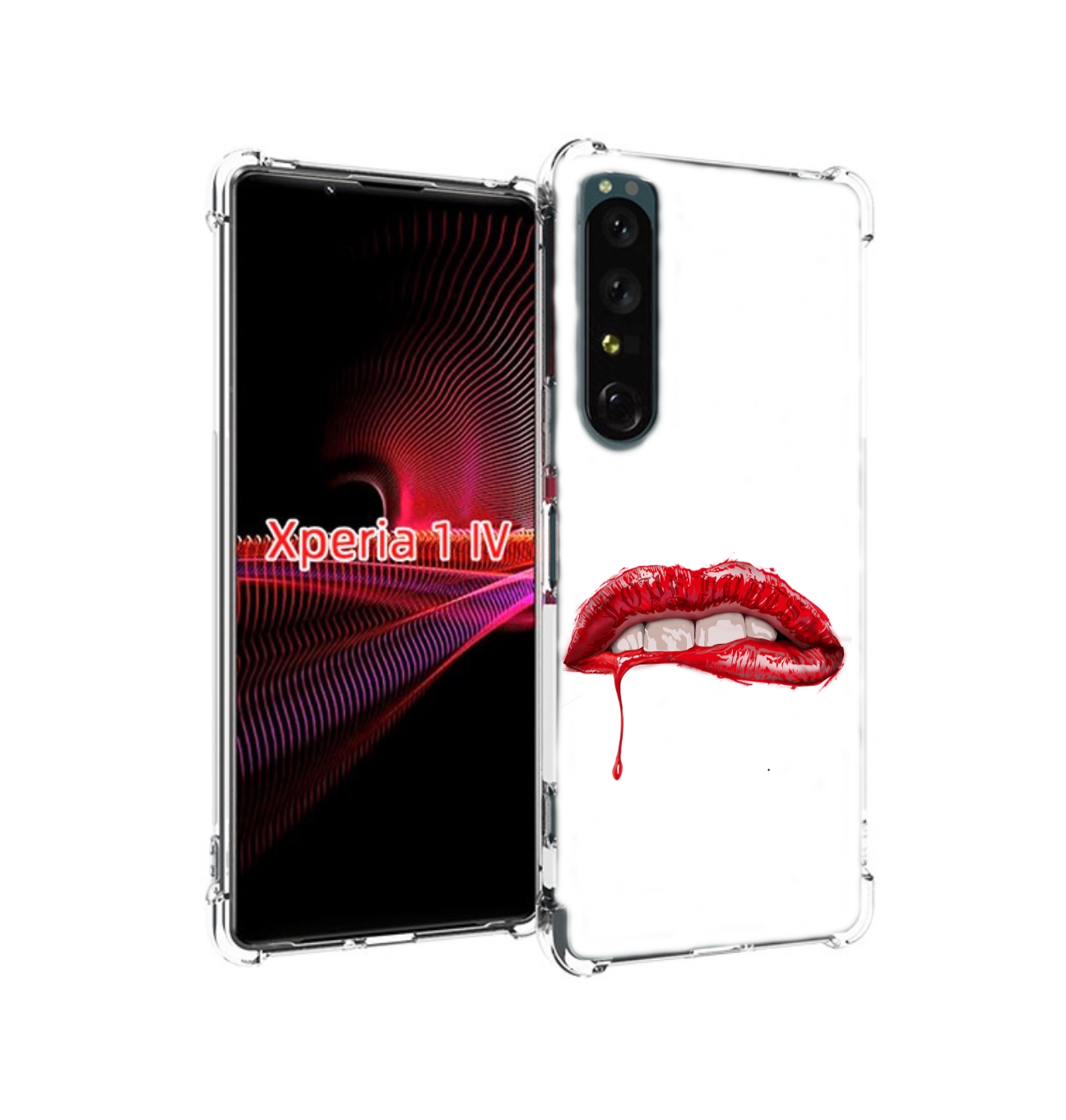 

Чехол накладка MyPads яркие красные губы для Sony Xperia 1 IV, Прозрачный, Tocco