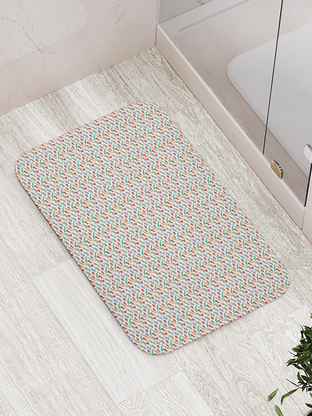 

Коврик противоскользящий для ванной, сауны, бассейна, 77х52 см bath_78801 JoyArty