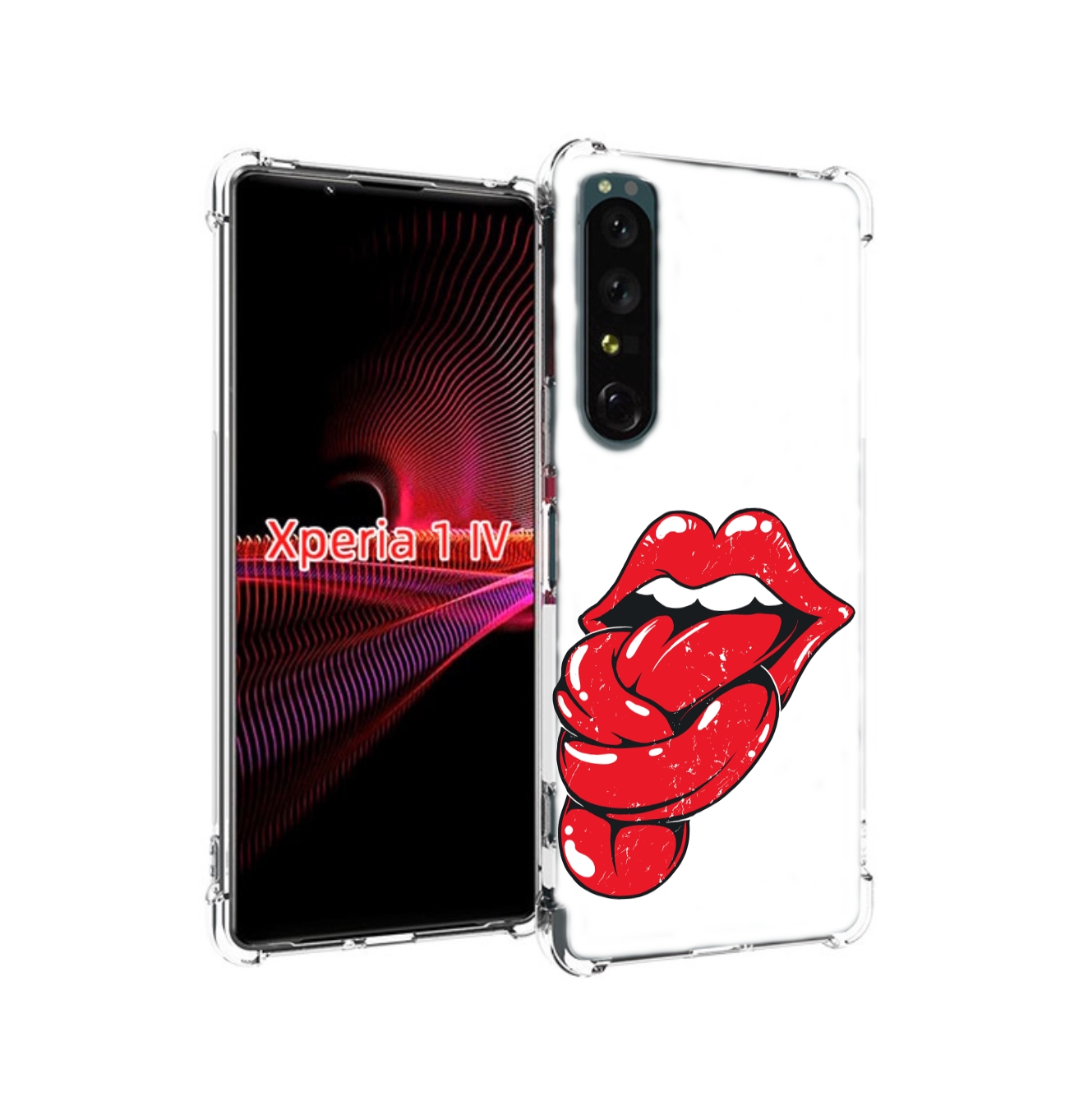 

Чехол накладка MyPads яркие губы с языком для Sony Xperia 1 IV, Прозрачный, Tocco