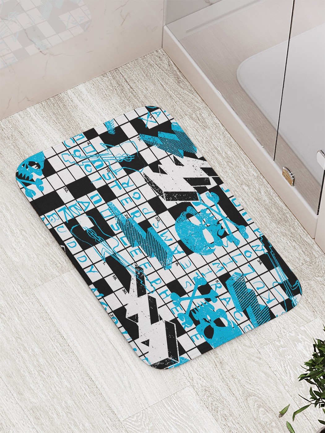 

Коврик противоскользящий для ванной, сауны, бассейна, 77х52 см bath_78500 JoyArty