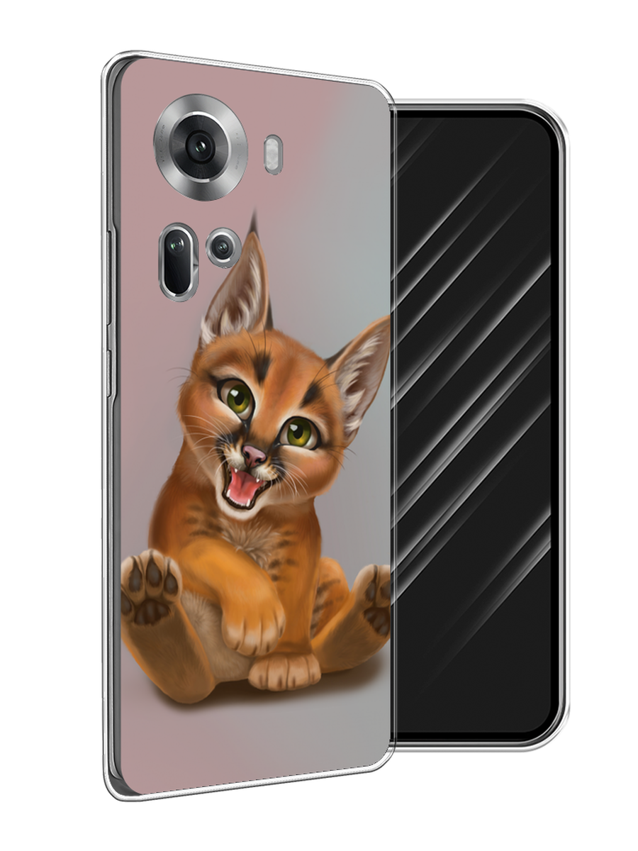 

Чехол Awog на Oppo Reno 11 (Global) "Малыш рыси", Оранжевый;серый, 2515850-1