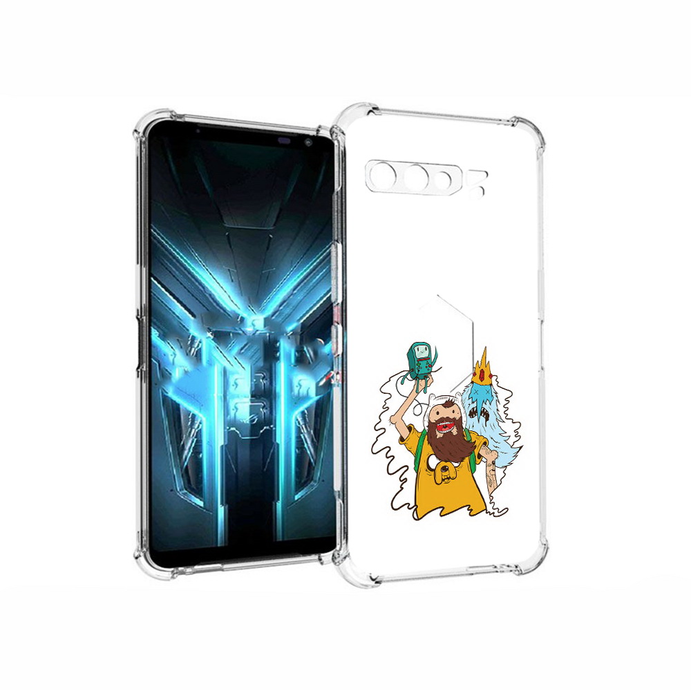 

Чехол MyPads Tocco для Asus ROG Phone 3 время приключений старый Финн, Прозрачный, Tocco