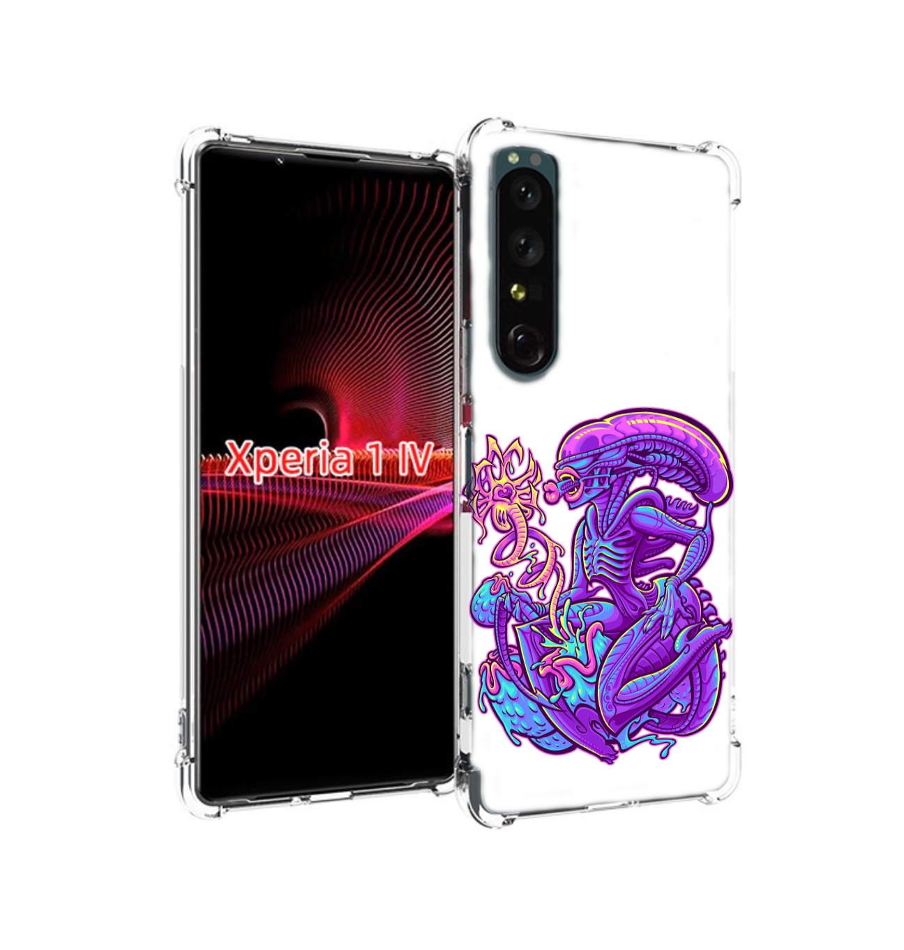 

Чехол накладка MyPads чужой фиолетовый цвет для Sony Xperia 1 IV, Прозрачный, Tocco
