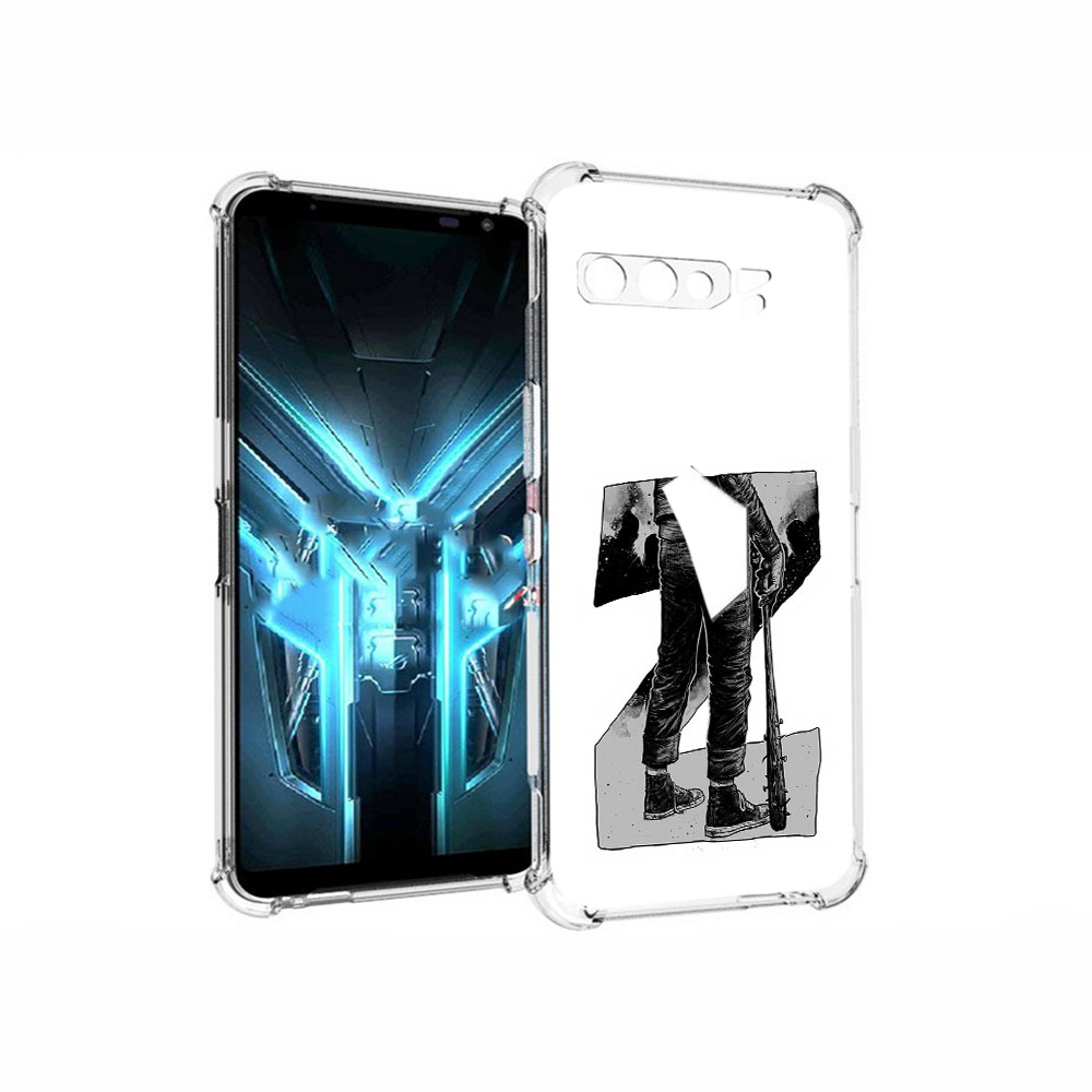 

Чехол MyPads Tocco для Asus ROG Phone 3 воин черно белый, Tocco