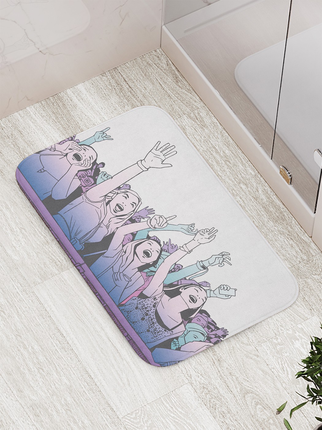 

Коврик противоскользящий для ванной, сауны, бассейна, 77х52 см bath_78447 JoyArty