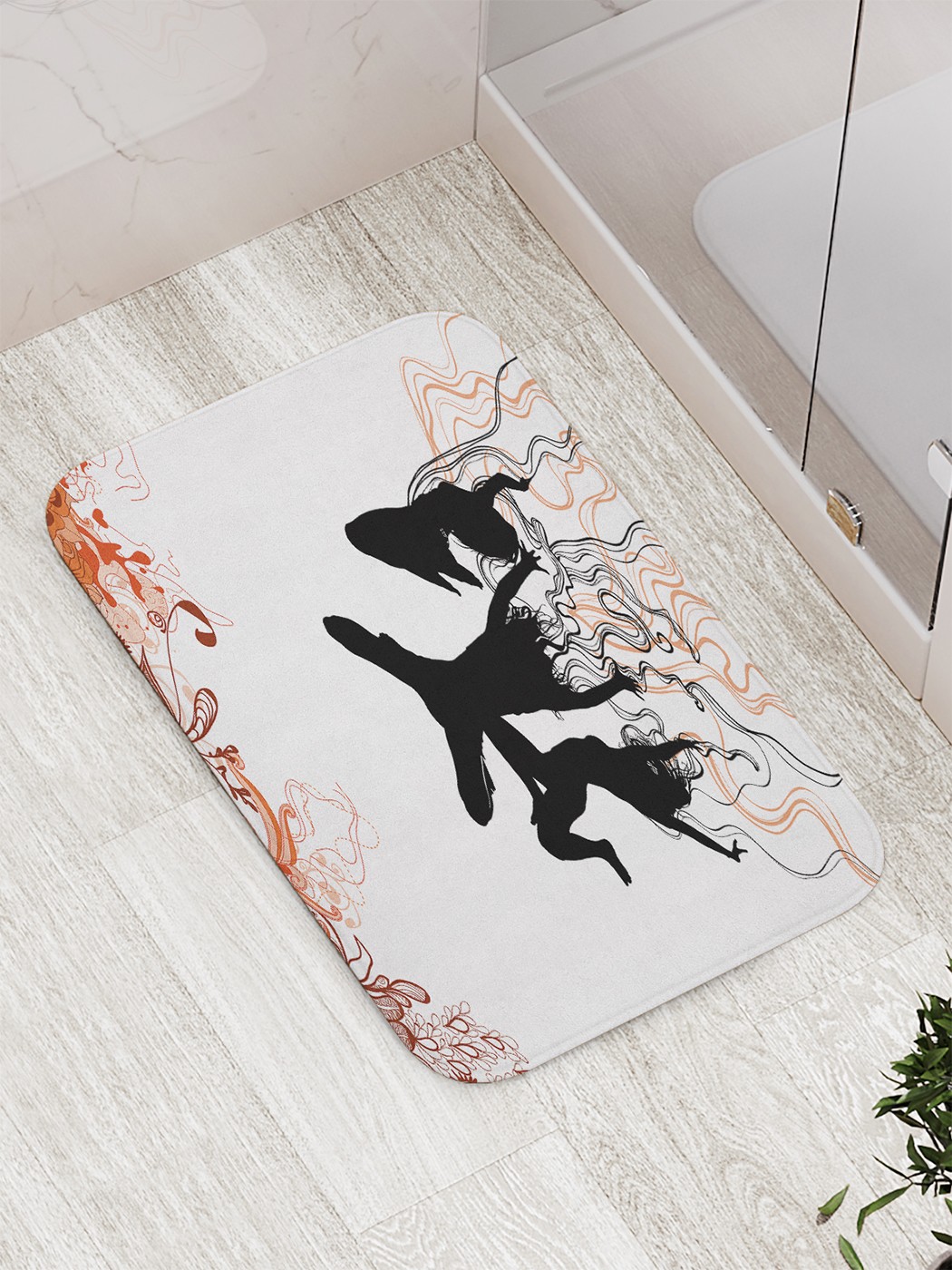 

Коврик противоскользящий для ванной, сауны, бассейна, 77х52 см bath_78438 JoyArty