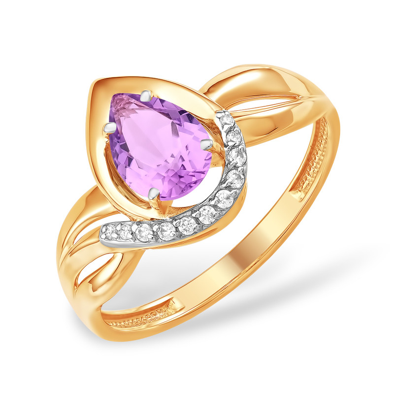 

Кольцо из золота р. 19,5 EFREMOV К13419077, аметист, К13419077