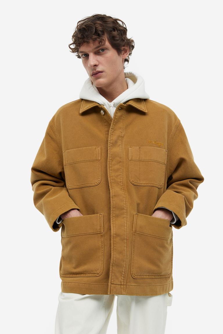 Джинсовая куртка мужская H&M 1139357001 бежевая 2XL (доставка из-за рубежа)