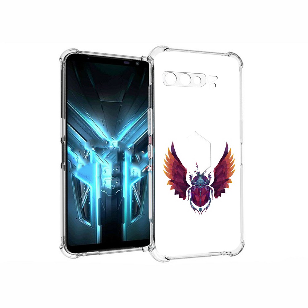 

Чехол MyPads Tocco для Asus ROG Phone 3 алмазный скоробей, Прозрачный, Tocco