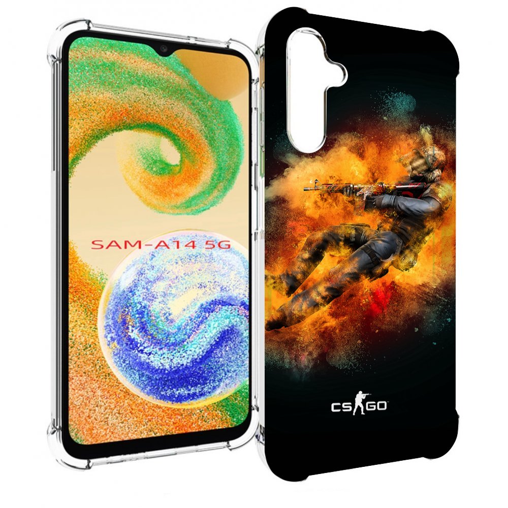 

Чехол MyPads CS-go-Контр-террорист мужской для Samsung Galaxy A14 5G, Прозрачный, Tocco