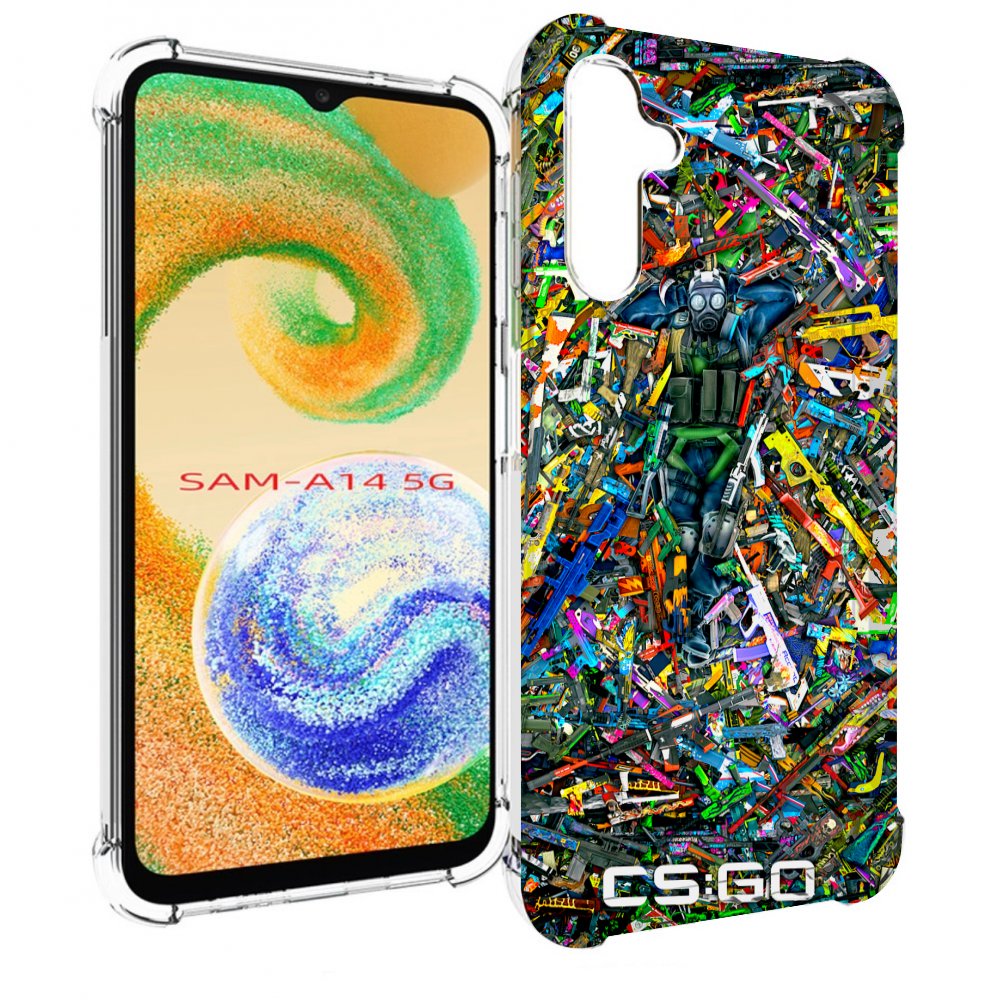 

Чехол MyPads CS GO guns skins мужской для Samsung Galaxy A14 5G, Прозрачный, Tocco