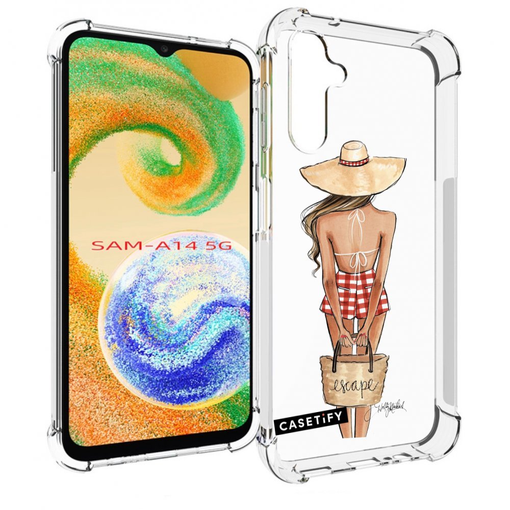 

Чехол MyPads CASETiFY женский для Samsung Galaxy A14 5G, Прозрачный, Tocco