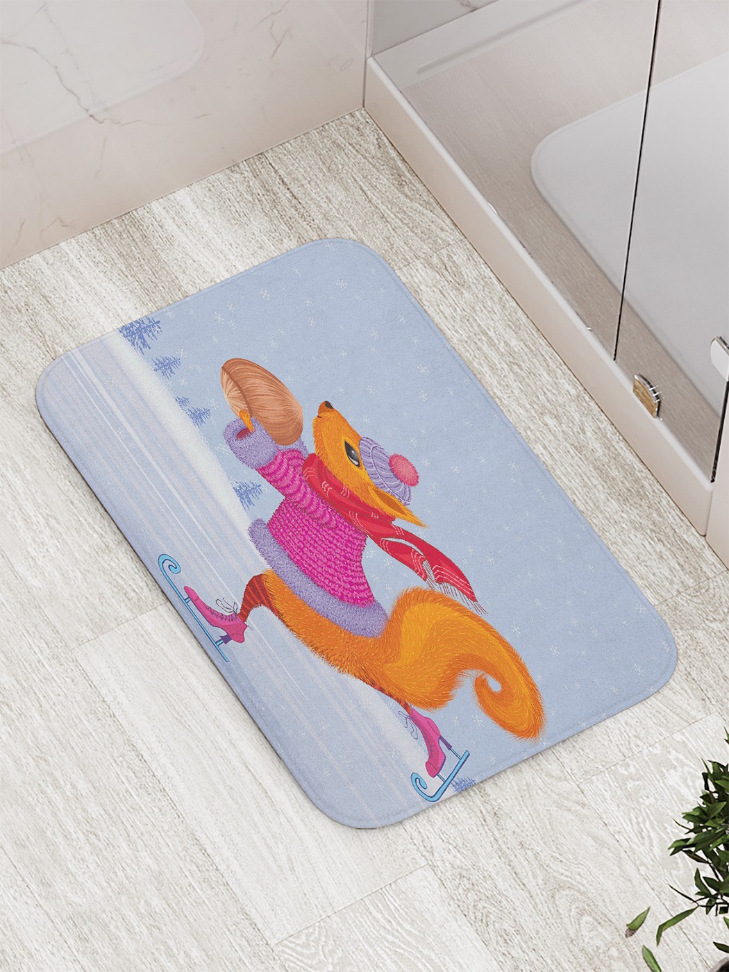 

Коврик противоскользящий для ванной, сауны, бассейна, 77х52 см bath_78317 JoyArty
