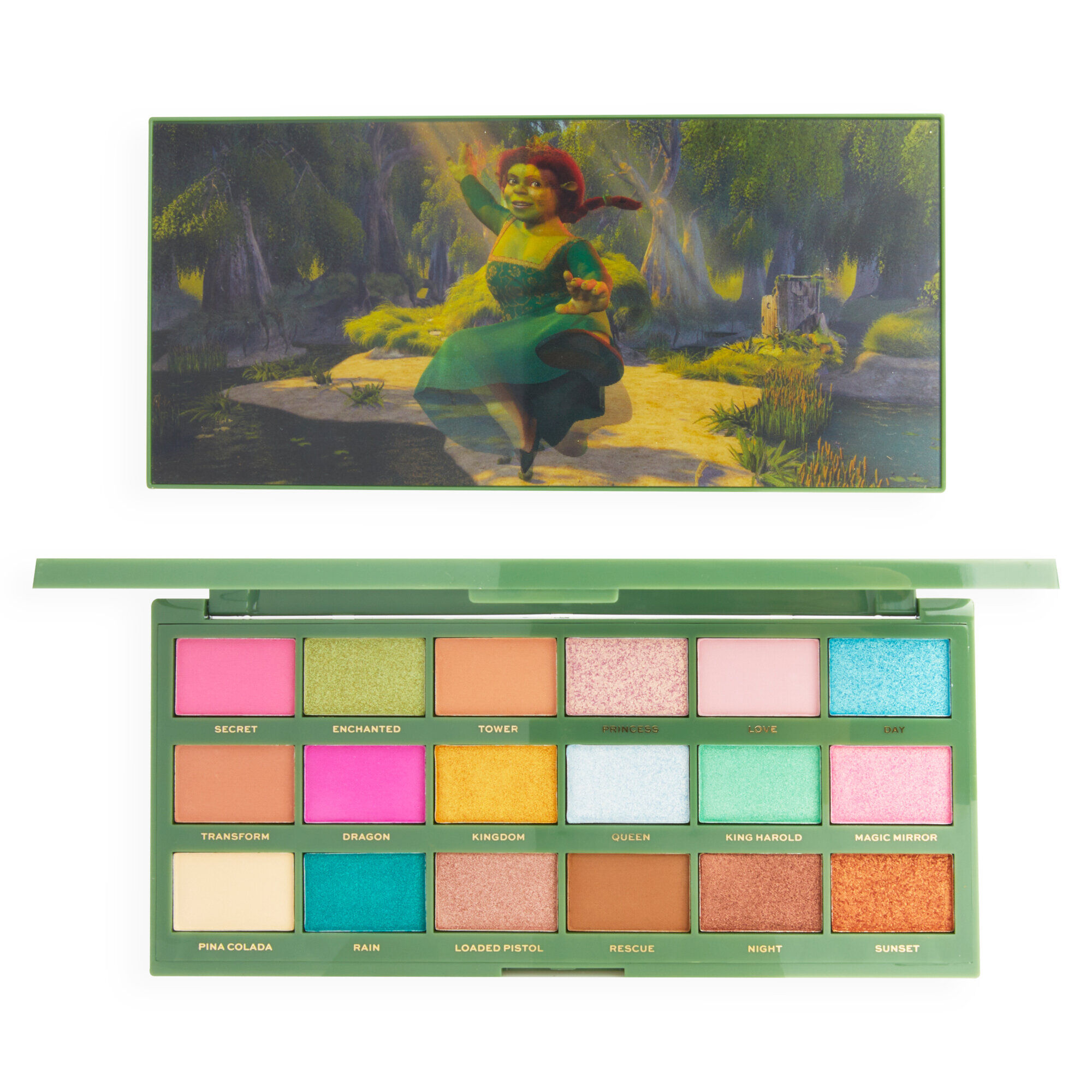 

Палетка теней для век I Heart Revolution Makeup Shrek By Night One Way By Day Another1,2г, Разноцветный