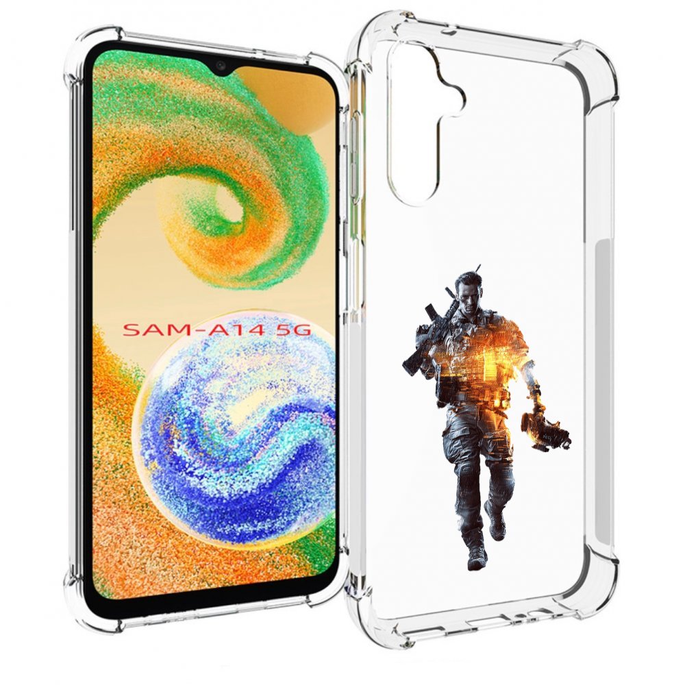 

Чехол MyPads Battlefield-4 мужской для Samsung Galaxy A14 5G, Прозрачный, Tocco