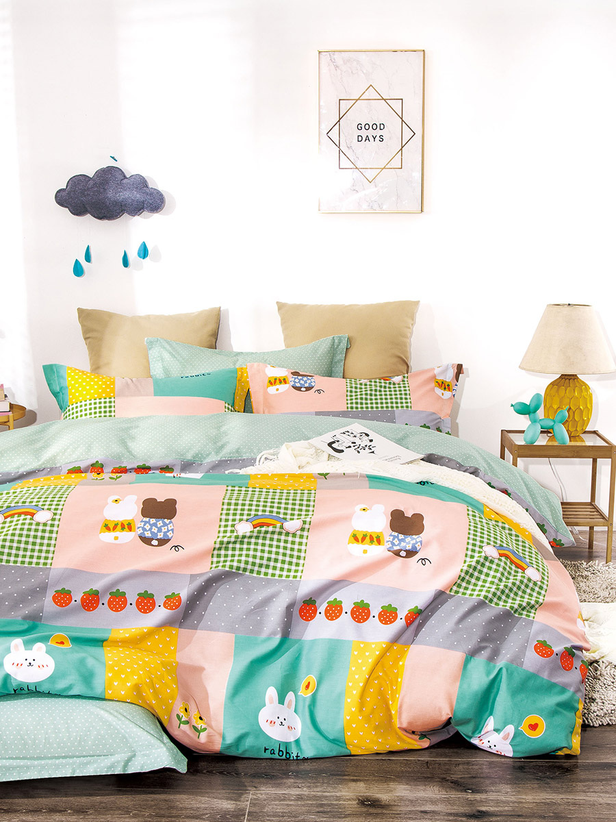 

Простынь на резинке Milky Garden "Scrappy" натяжная простыня 90х200 см, Розовый, Scrappy