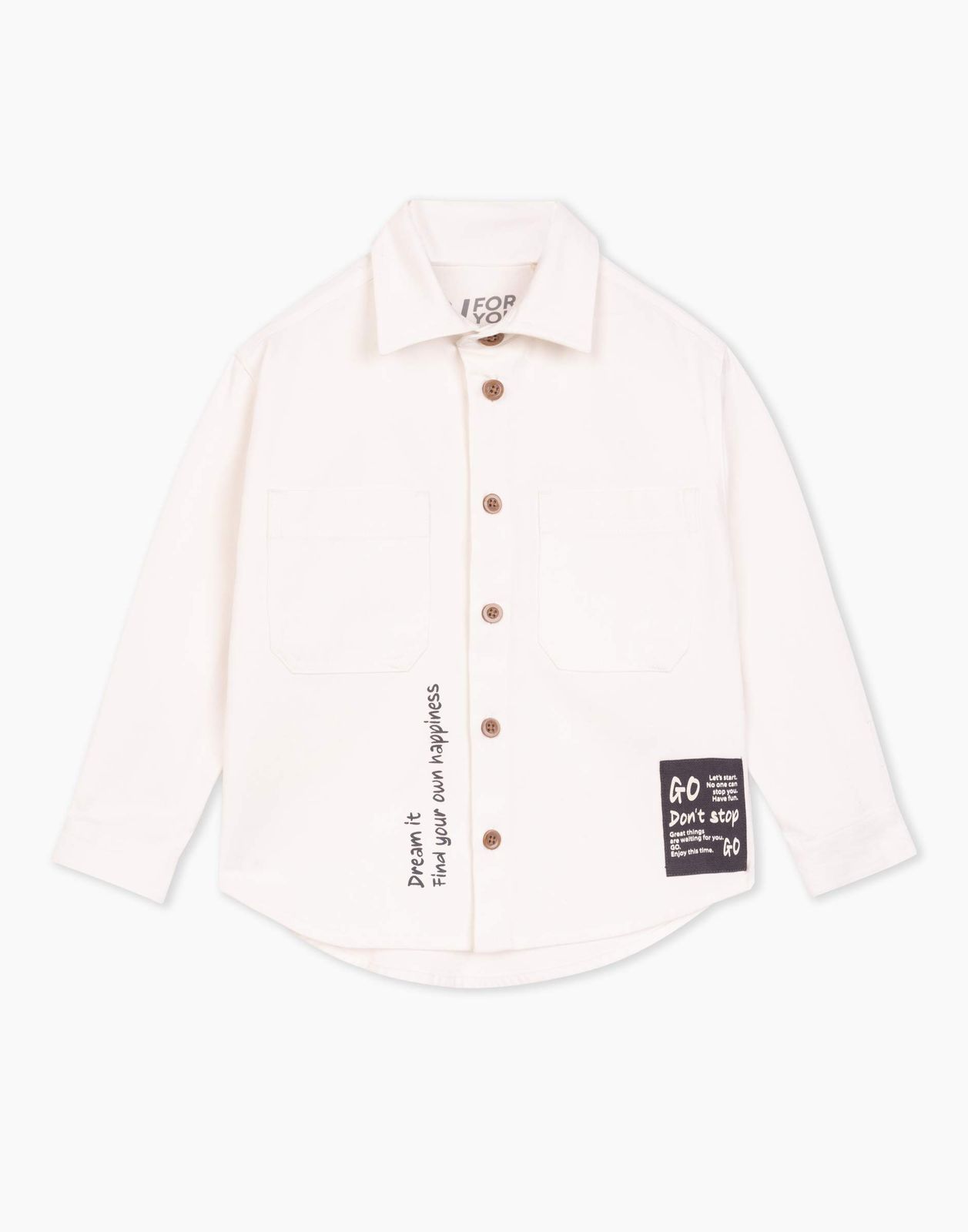 

Рубашка для мальчика Gloria Jeans BWT001456 молочный 7-8л/128, Бежевый, BWT001456