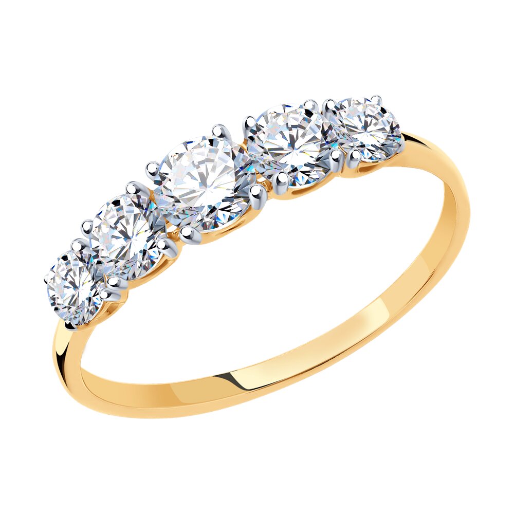 

Кольцо из золота р. 17,5 Diamant 31-110-00308-1, фианит, 31-110-00308-1