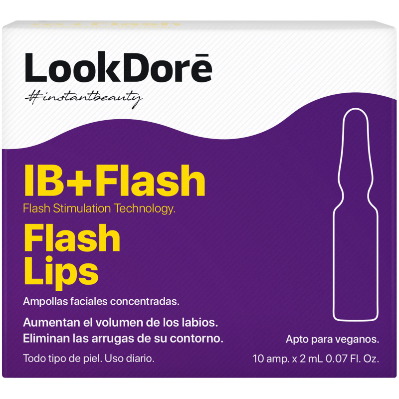 фото Концентрированная сыворотка для губ lookdore ib+flash ampoules flash lips  10x2 мл