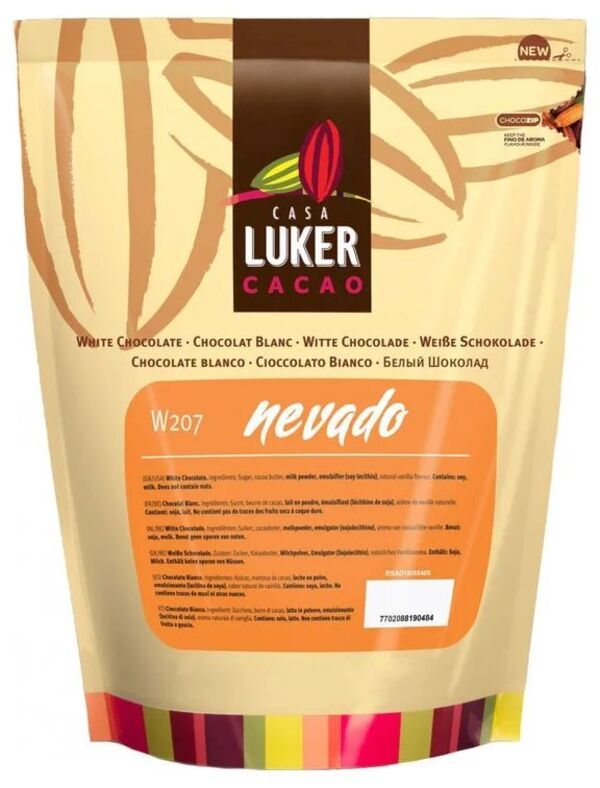 

Шоколад белый 34,5% какао в галетах Nevado Casa Luker Cacao, 500 гр.