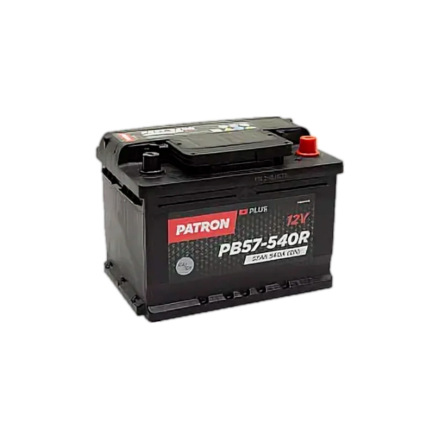 

Аккумулятор PATRON PLUS 12V 57AH 540A (R+) B13 242x175x175mm 12,9kg