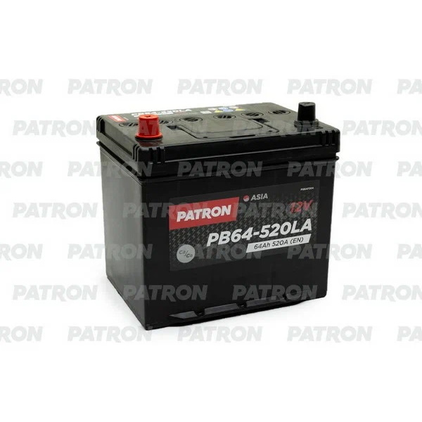 

Аккумулятор PATRON ASIA 12V 64AH 520A (L+) B1 230x173x222mm 14,9kg