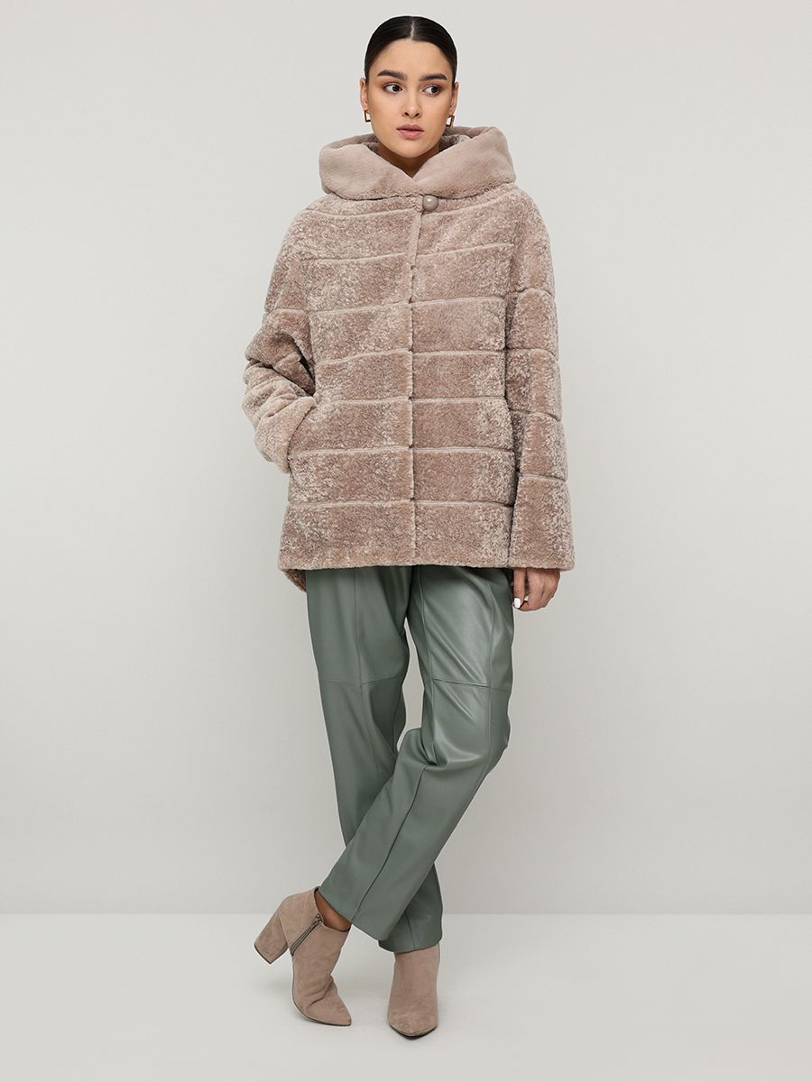 Шуба женская ALEF 7209 бежевая 42 RU