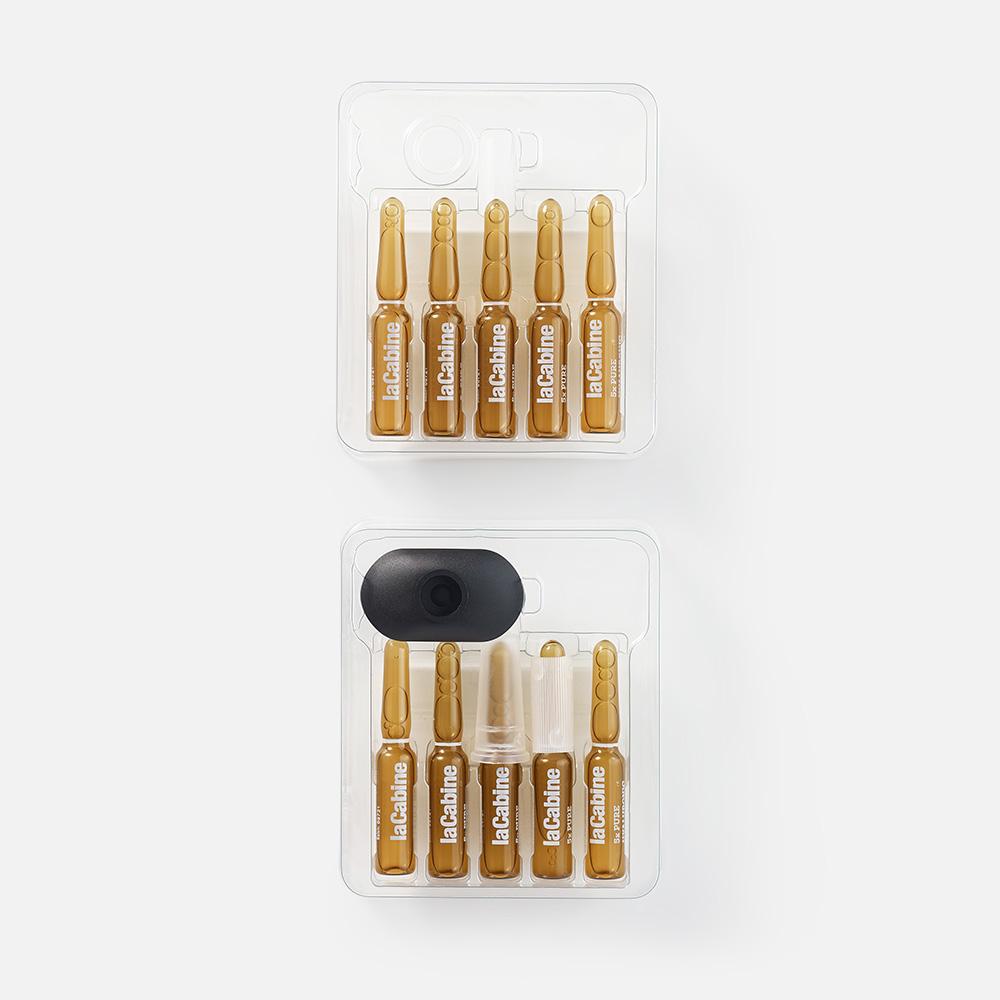 фото Комплекс из 5 видов гиалуроновой кислоты la cabine 5xpure hyaluronic ampoules 10*2 мл