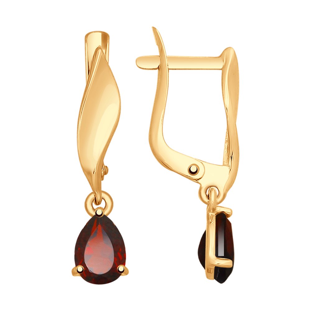

Серьги из красного золота SOKOLOV 725167, гранат, 725167