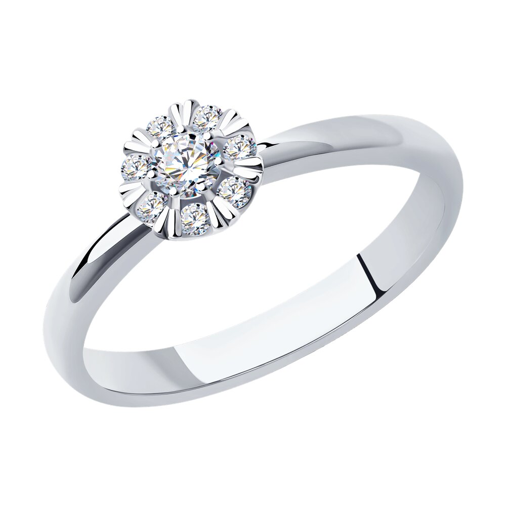 

Кольцо из белого золота с бриллиантом р. 17,5 SOKOLOV Diamonds 1012155-3, 1012155-3
