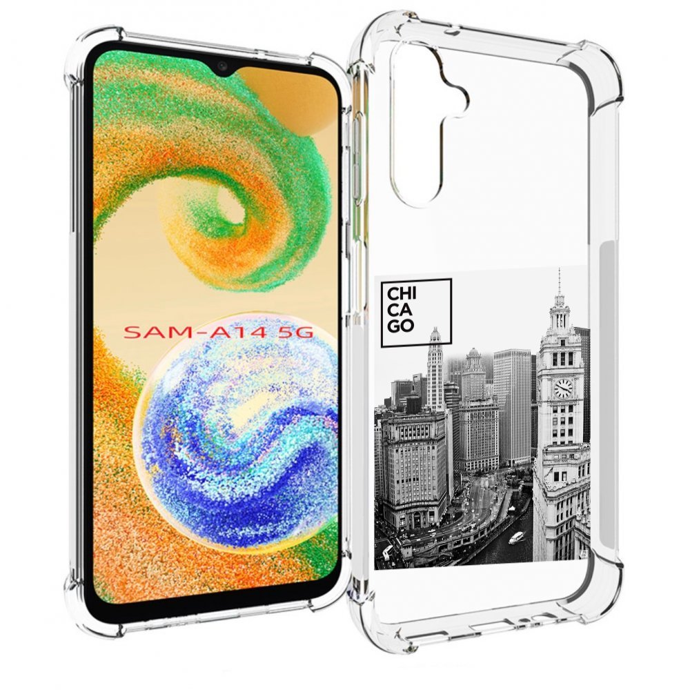 

Чехол MyPads черно белый чикаго для Samsung Galaxy A14 5G, Прозрачный, Tocco