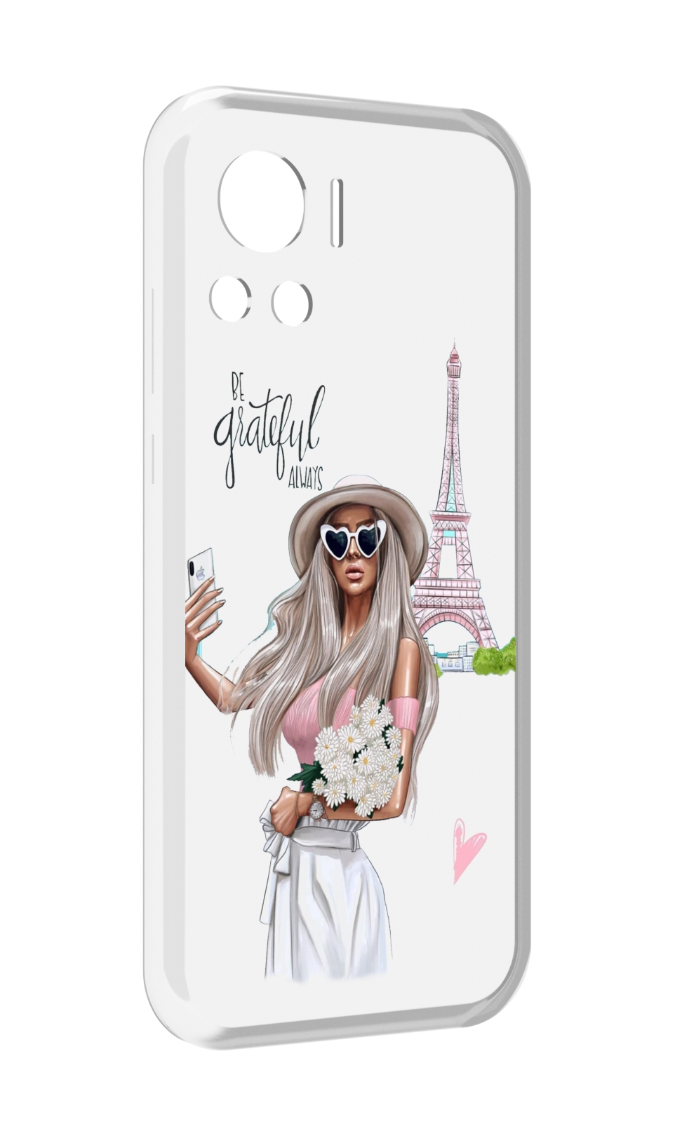 

Чехол MyPads Селфи-в-Париже женский для Motorola Edge 30 Ultra, Прозрачный, Tocco