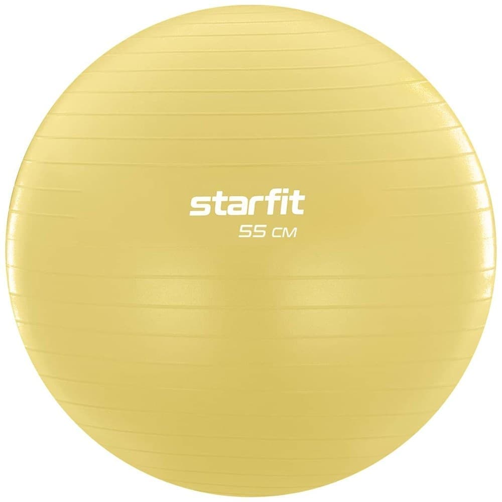 Starfit GB-108, 55 СМ, 900 Г Фитбол антивзрыв Желтый пастель