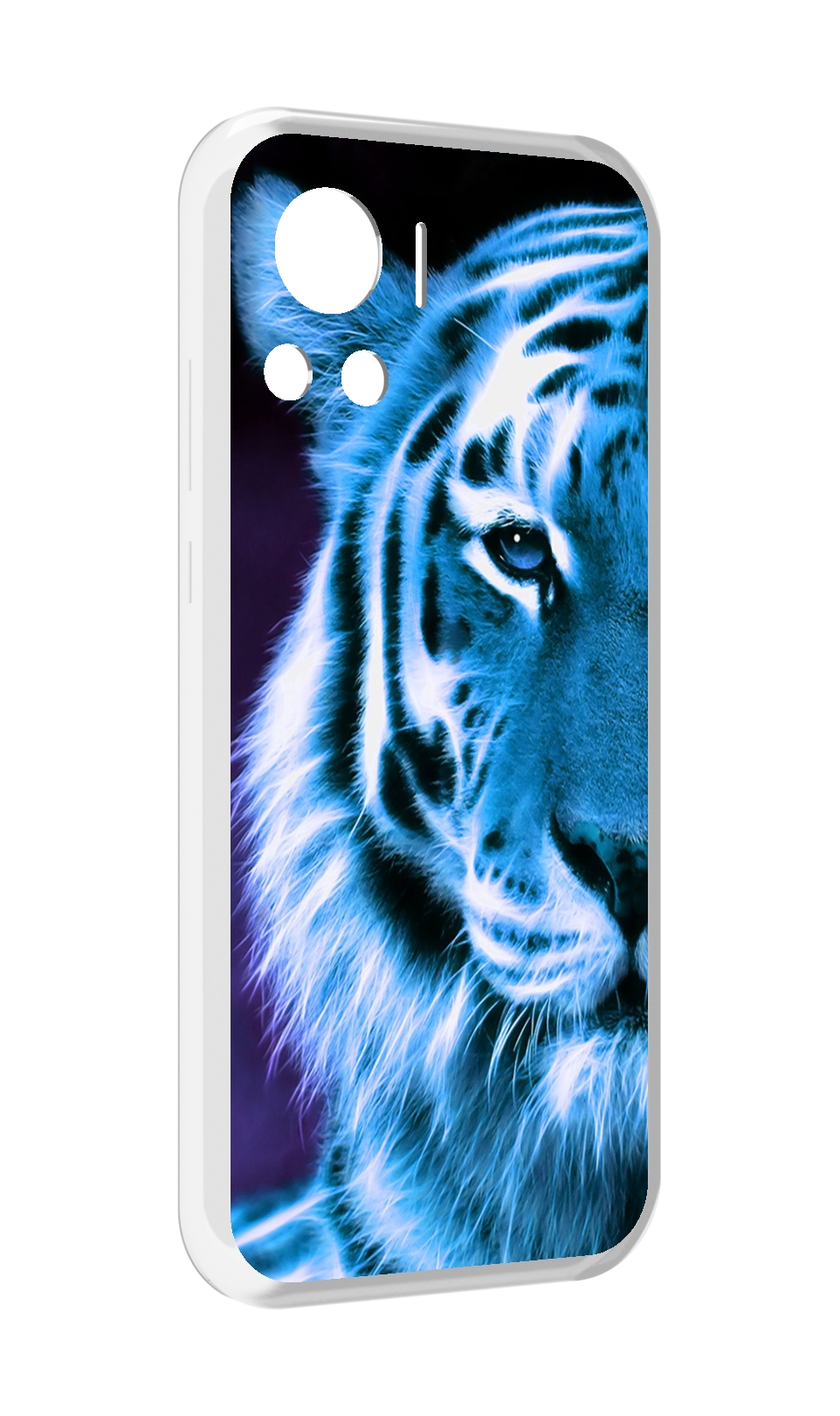 

Чехол MyPads Половина-тигра мужской для Motorola Edge 30 Ultra, Прозрачный, Tocco