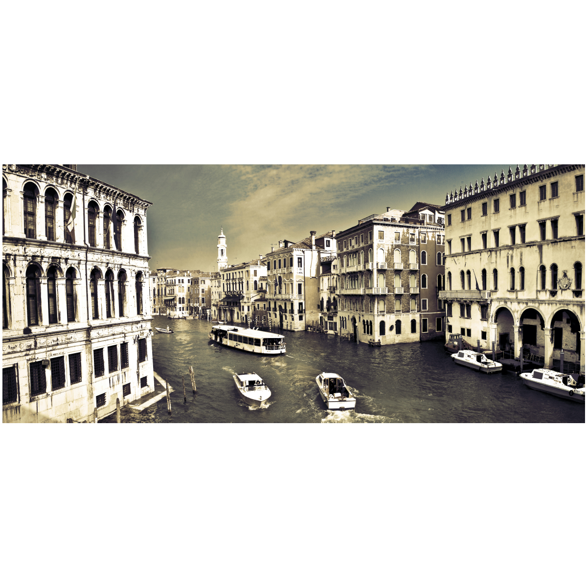 

Картина на холсте 40x90 см Венеция сепия HE-111-018