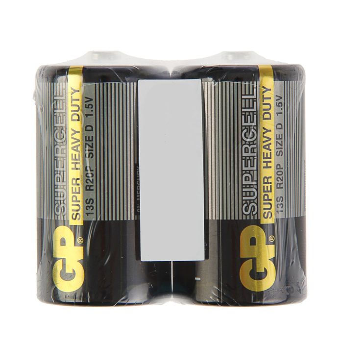 

Батарейка солевая GP Supercell Super Heavy Duty, 13S R20Р, 1.5В, спайка, 2 шт.